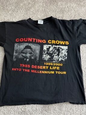 Vintage 1999 Counting Crows This Desert Life Tour Band Tee XL 90s Double Sided